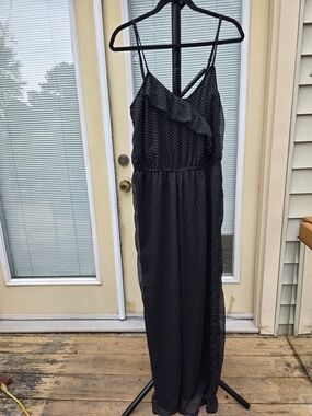 American Rag Black Dress with White Polka Dots